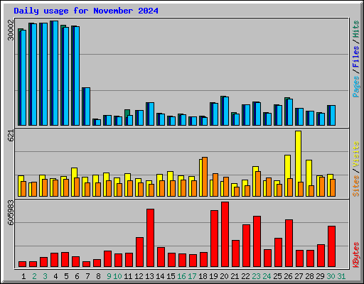 Daily usage for November 2024