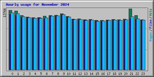 Hourly usage for November 2024