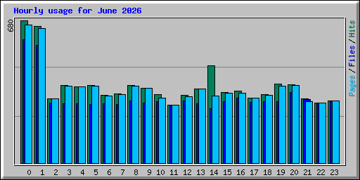 Hourly usage for June 2026