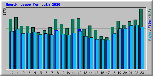 Hourly usage for July 2026